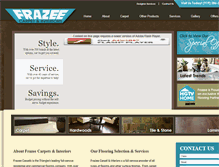 Tablet Screenshot of frazeecarpet.com